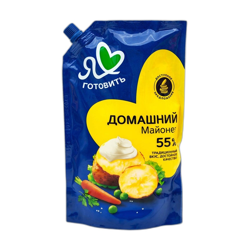 МАЙОНЕЗ Я ЛЮБЛЮ ГОТОВИТЬ ДОМАШНИЙ 55% 670МЛ Д/П