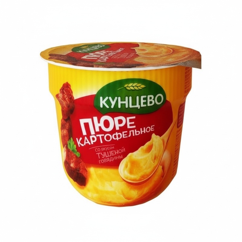 ПЮРЕ КАРТОФЕЛЬНОЕ КУНЦЕВО ТУШЕНАЯ ГОВЯДИНА 40Г П/С