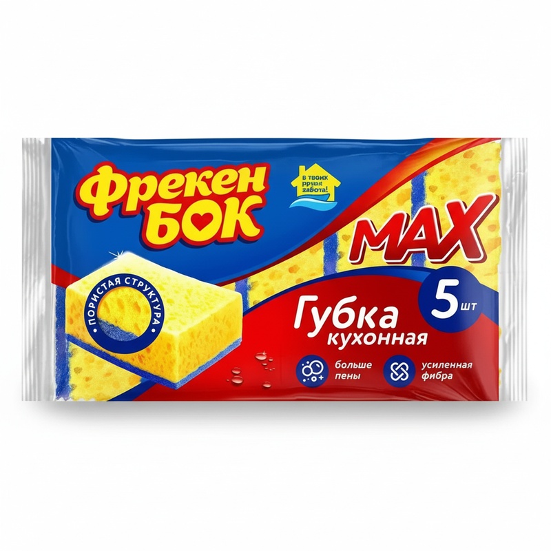 ГУБКА КУХОННАЯ ФРЕКЕН БОК МАХ 5ШТ