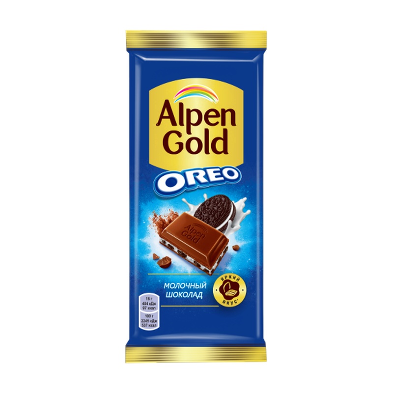 ШОКОЛАД ALPEN GOLD ОРЕО МОЛОЧНЫЙ ШОКОЛАД 37Г