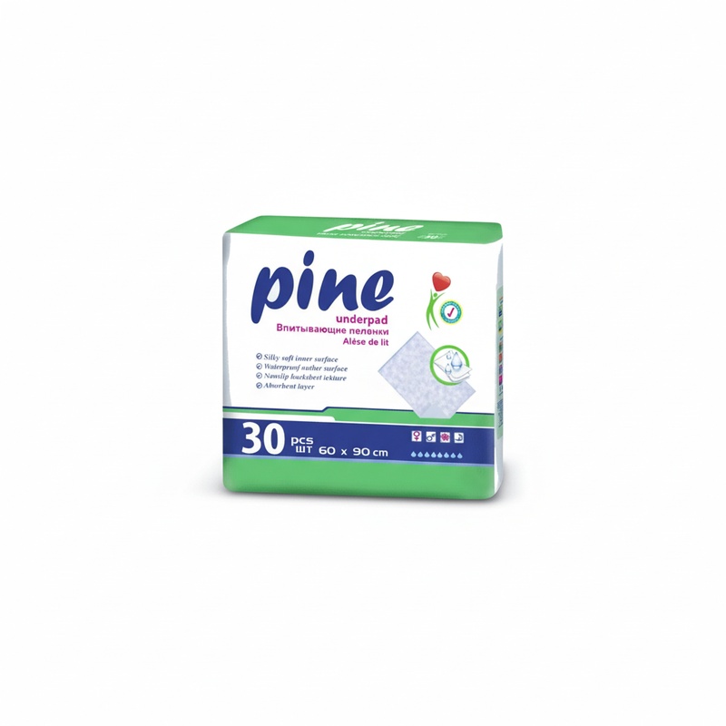 ПЕЛЕНКИ ОДНОРАЗОВЫЕ PINE ADULT 60Х90СМ 30ШТ