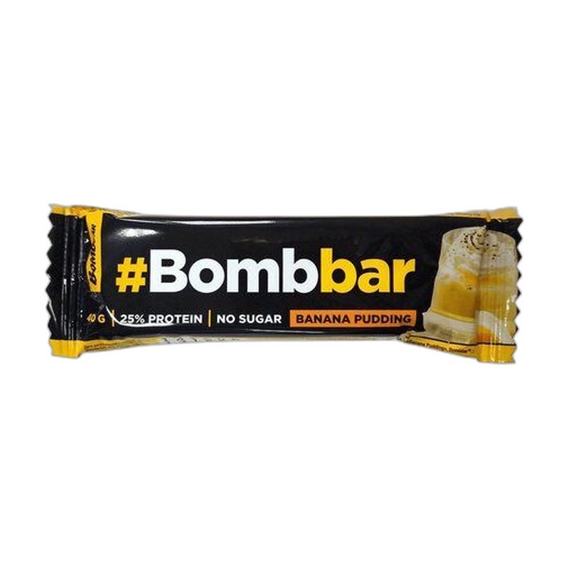 БАТОНЧИК ПРОТЕИНОВЫЙ BOMBBAR БАНАНОВЫЙ ПУДИНГ 40Г