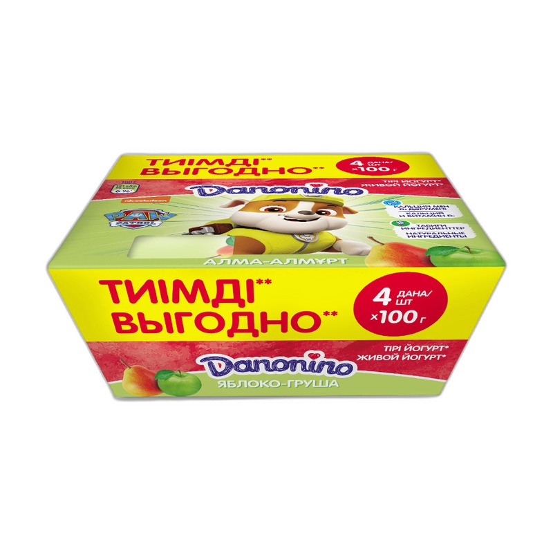 ЙОГУРТ DANONINO ЯБЛОКО ГРУША 100Г