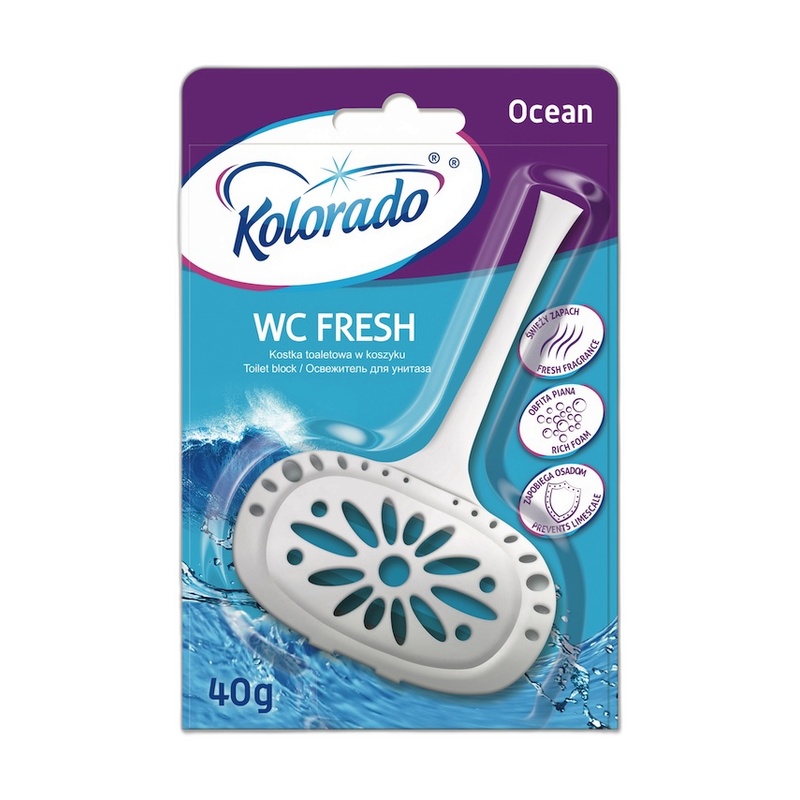 БЛОК ДЛЯ УНИТАЗА KOLORADO WC FRESH МОРСКОЙ 40Г