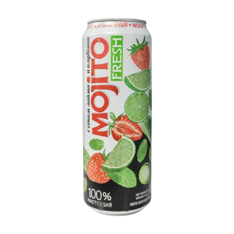 НАПИТОК ГАЗИРОВАННЫЙ BE FRESH МОХИТО 0,45Л Ж/Б