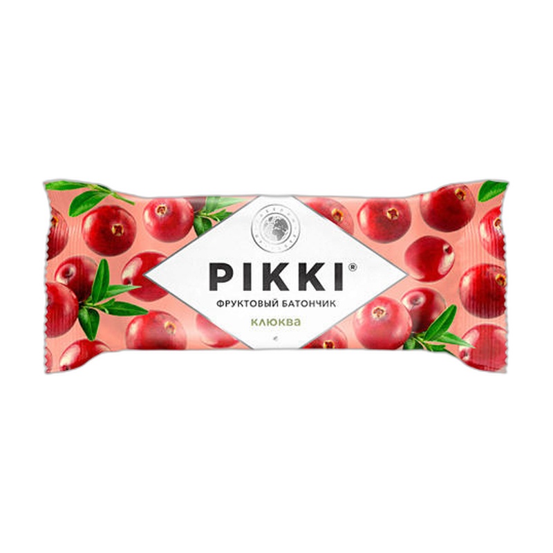 БАТОНЧИК ФРУКТОВЫЙ PIKKI КЛЮКВА 25Г
