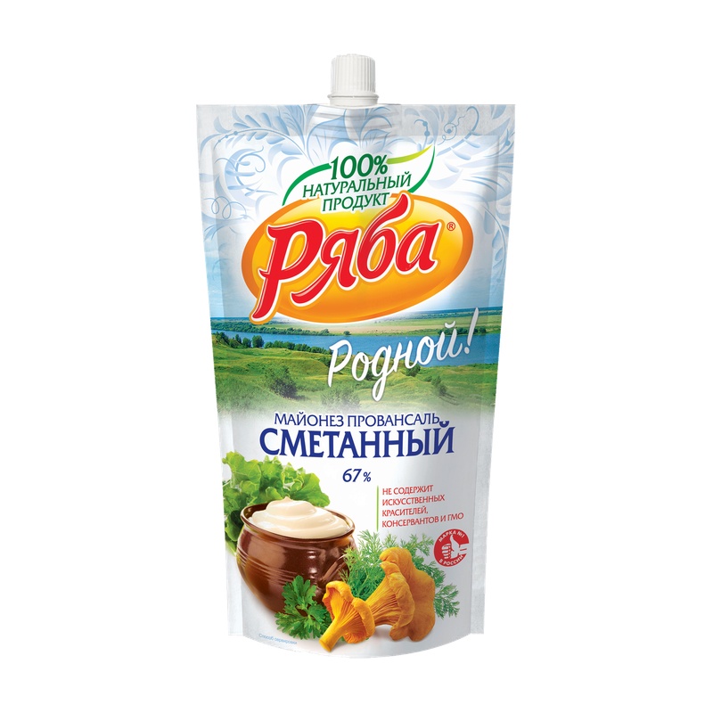 МАЙОНЕЗ РЯБА СМЕТАННЫЙ 67% 350Г Д/П
