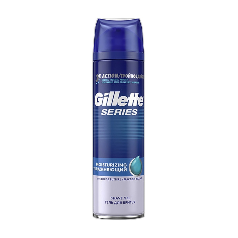 ГЕЛЬ ДЛЯ БРИТЬЯ GILLETTE MOISTURIZING МАСЛО КАКАО 200МЛ