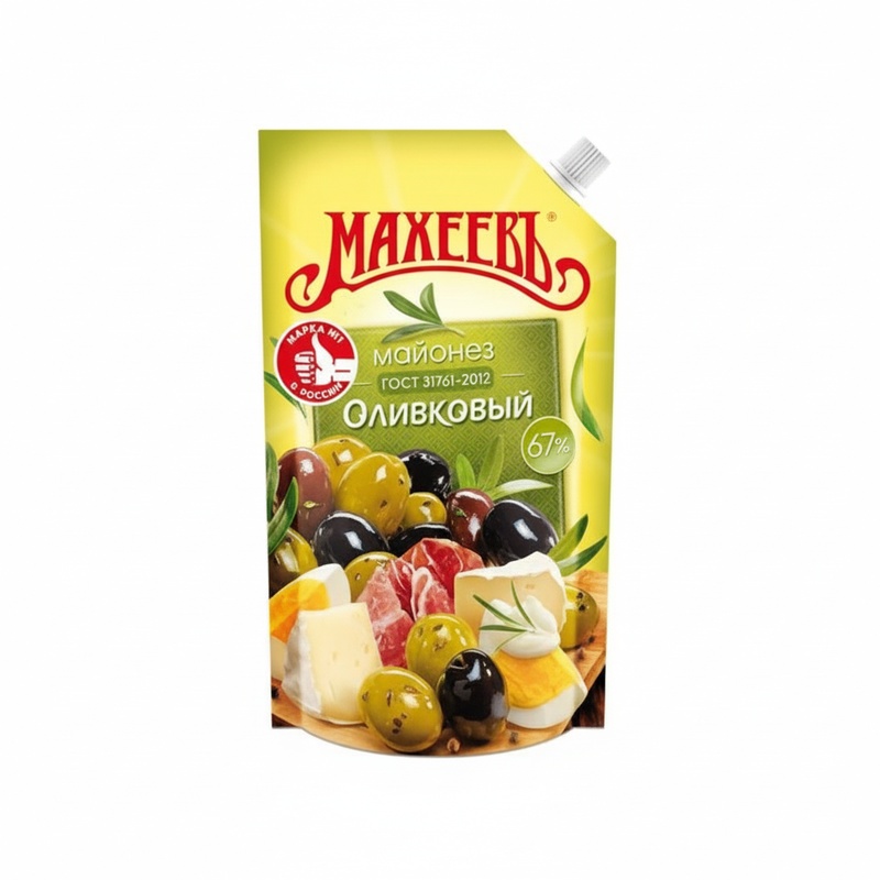 МАЙОНЕЗ МАХЕЕВЪ ОЛИВКОВЫЙ 67 % 380Г Д/П