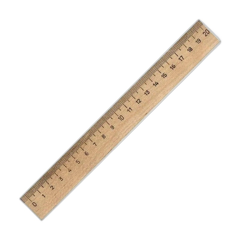 ЛИНЕЙКА ДЕРЕВЯННАЯ 20СМ 6124-20