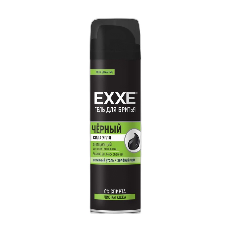 ГЕЛЬ ДЛЯ БРИТЬЯ EXXE BLACK СИЛА УГЛЯ 200МЛ