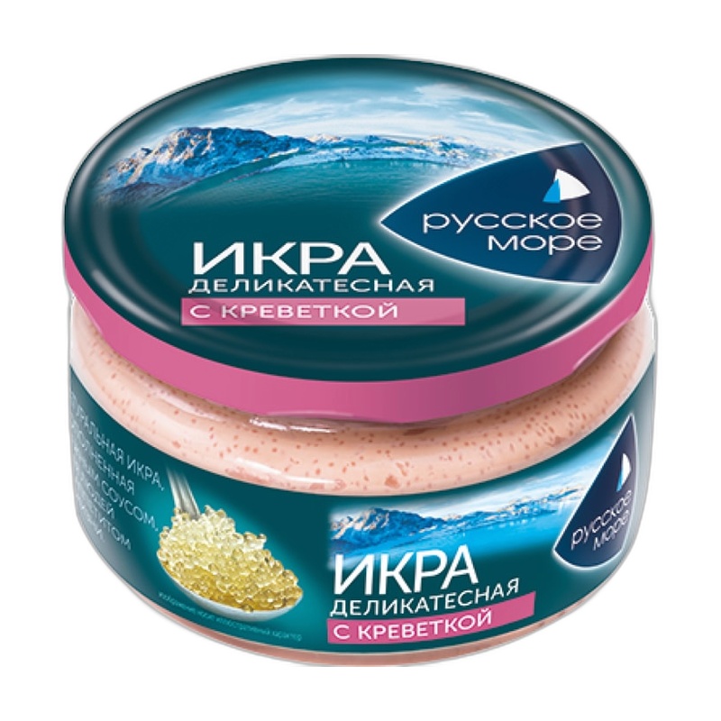 ИКРА С КРЕВЕТКОЙ РУССКОЕ МОРЕ 165Г В/У