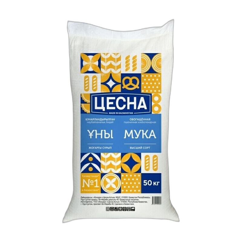 МУКА ПШЕНИЧНАЯ ЦЕСНА В/С 50КГ