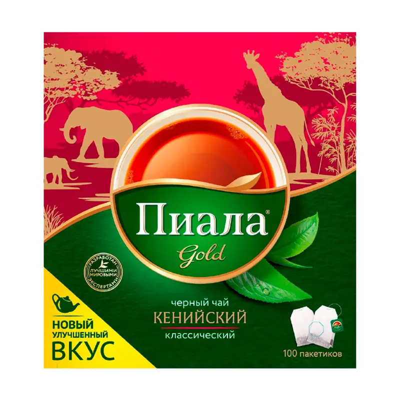 ЧАЙ ЧЕРНЫЙ PIALA GOLD ВЕЧЕРНИЙ 100 ПАКЕТИКОВ