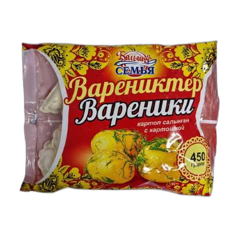 ВАРЕНИКИ БОЛЬШАЯ СЕМЬЯ С КАРТОФЕЛЕМ 900Г
