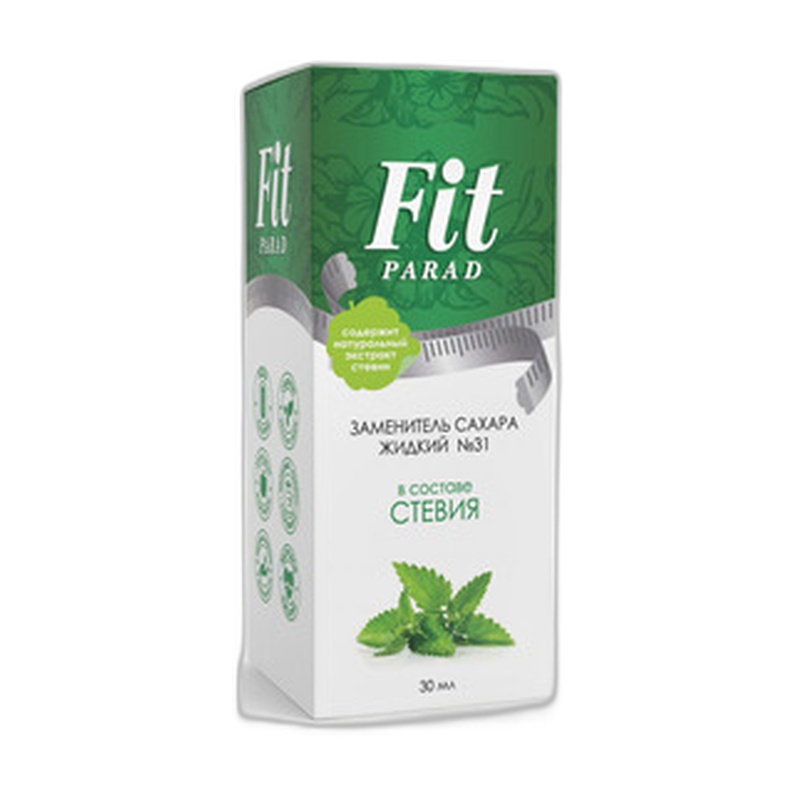 САХАРОЗАМЕНИТЕЛЬ FIT PARAD №31 СТЕВИЯ 30МЛ ФЛАКОН