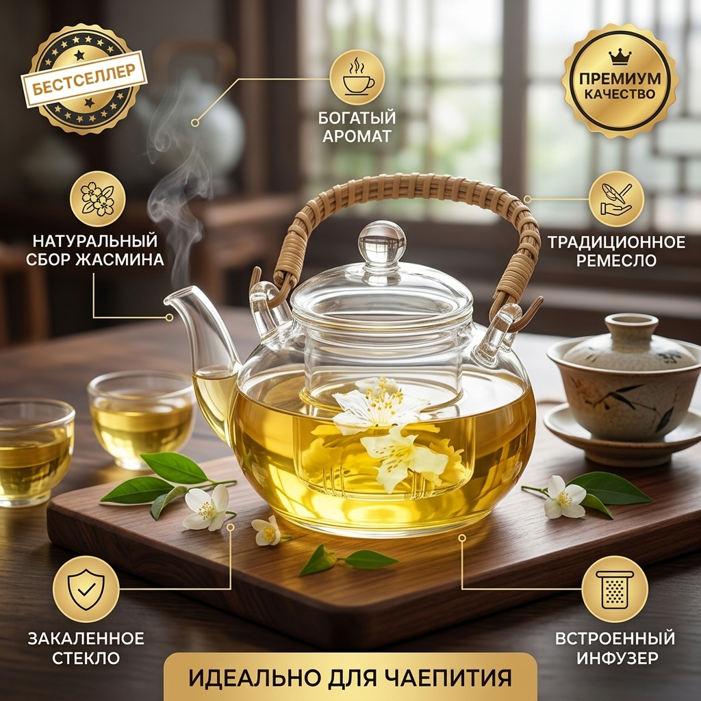 ЧАЙ ЗЕЛЕНЫЙ ЖАСМИН 100Г