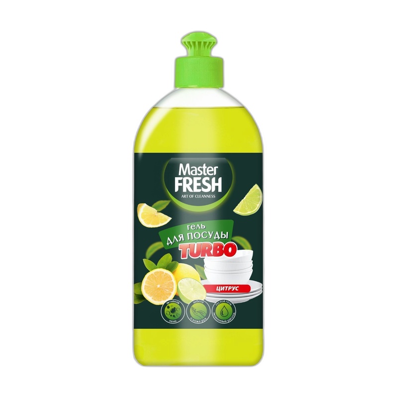ГЕЛЬ ДЛЯ МЫТЬЯ ПОСУДЫ MASTER FRESH TURBO ЦИТРУС 1000МЛ