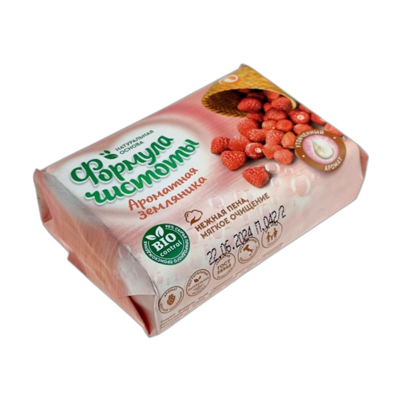 МЫЛО ФОРМУЛА ЧИСТОТЫ АРОМАТНАЯ ЗЕМЛЯНИКА 150Г