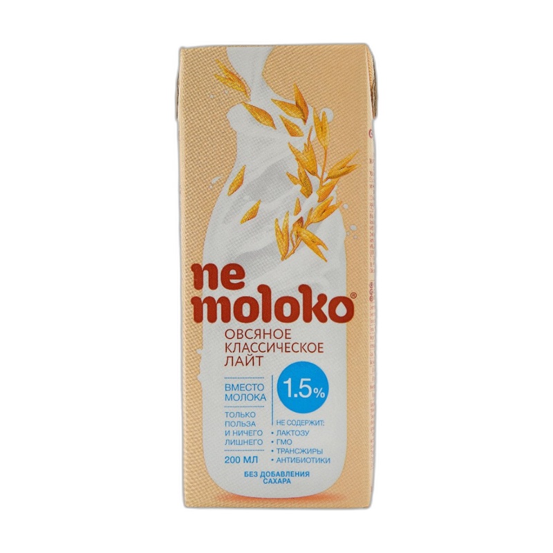 НАПИТОК ОВСЯНЫЙ NEMOLOKO ЛАЙТ КЛАССИЧЕСКИЙ 200МЛ Т/П