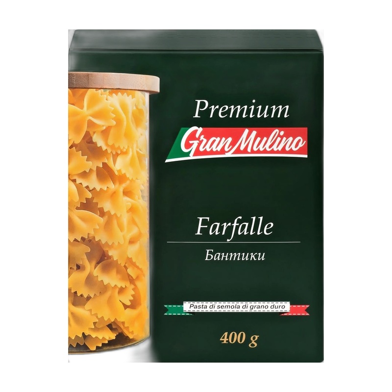 МАКАРОНЫ GRANMULINO ПРЕМИУМ ЙОДИРОВАННЫЕ БАНТИК 400Г