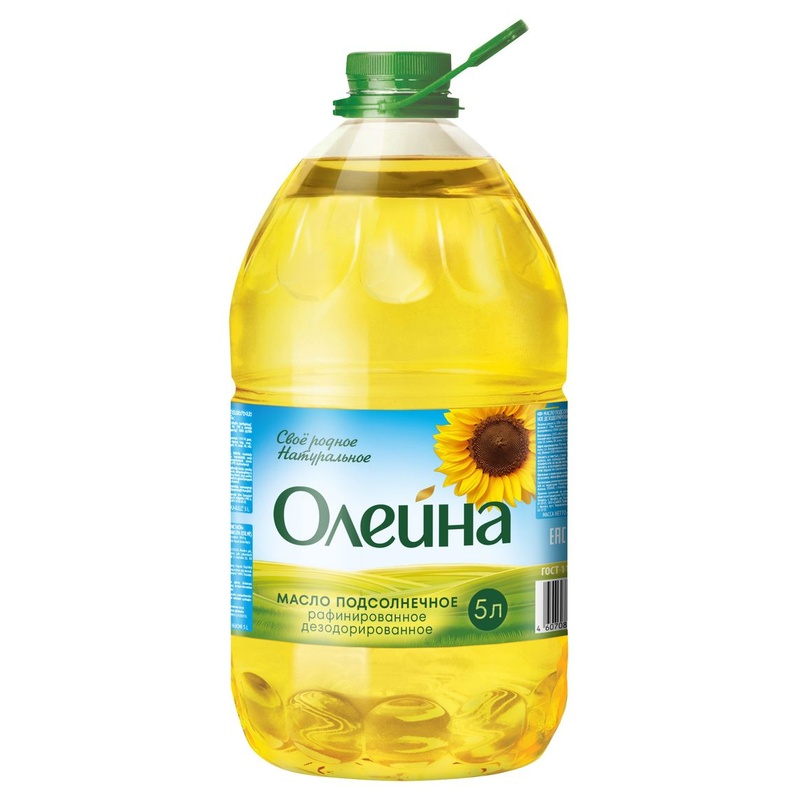 МАСЛО ПОДСОЛНЕЧНОЕ ОЛЕЙНА 5Л