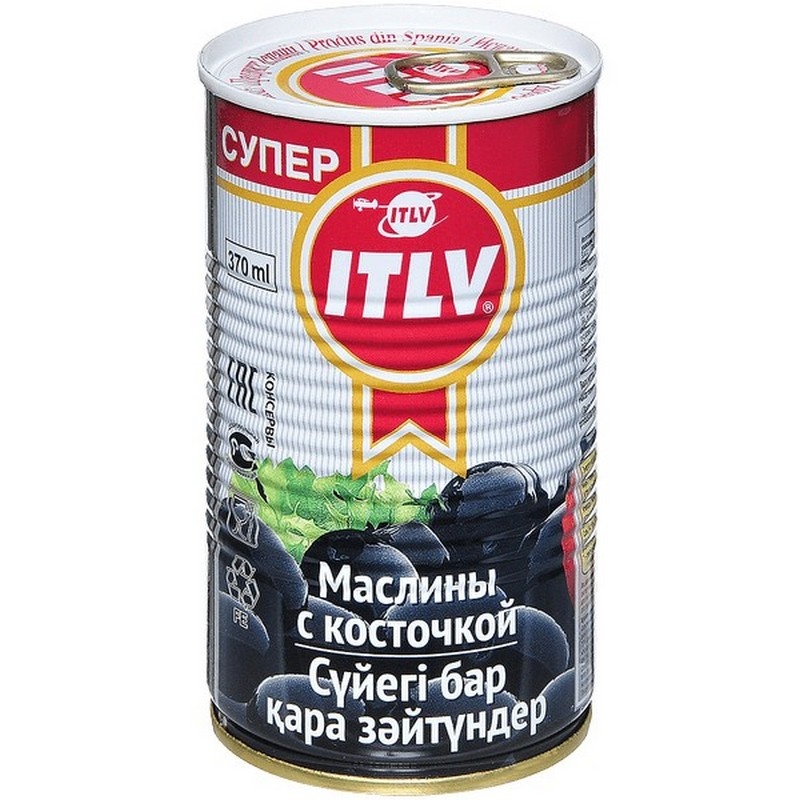 МАСЛИНЫ ITLV SUPER С КОСТОЧКОЙ 370МЛ