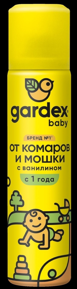 АЭРОЗОЛЬ GARDEX BABY ОТ КОМАРОВ И МОШЕК 80МЛ