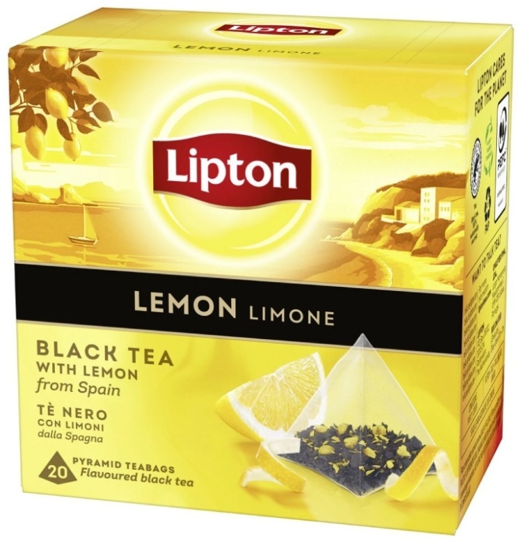 ЧАЙ ЧЕРНЫЙ LIPTON ЛИМОН 20 ПАКЕТИКОВ
