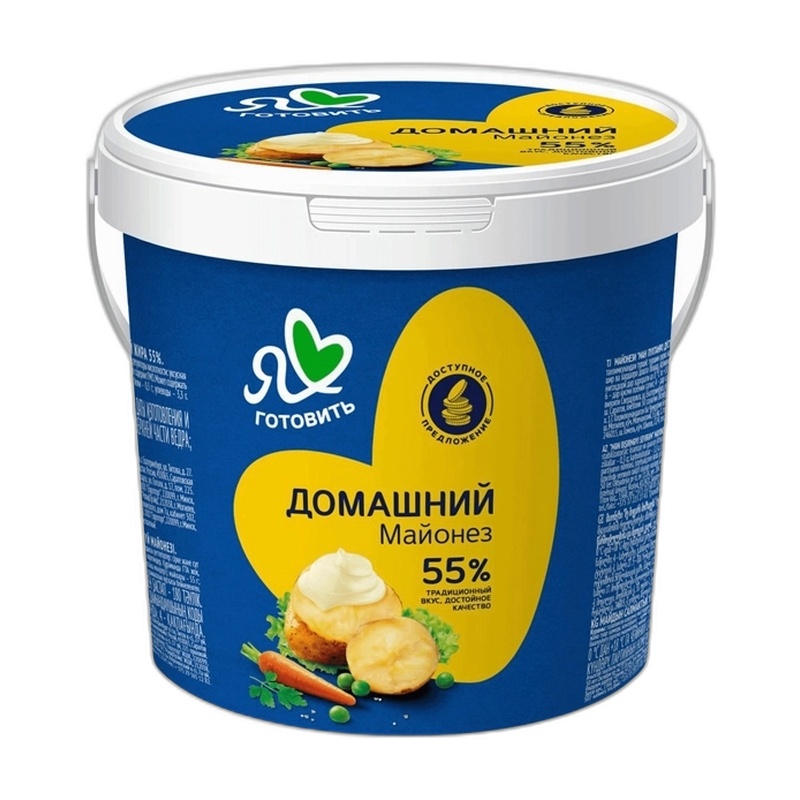 МАЙОНЕЗ Я ЛЮБЛЮ ГОТОВИТЬ ДОМАШНИЙ 55% 800МЛ ПЭТ