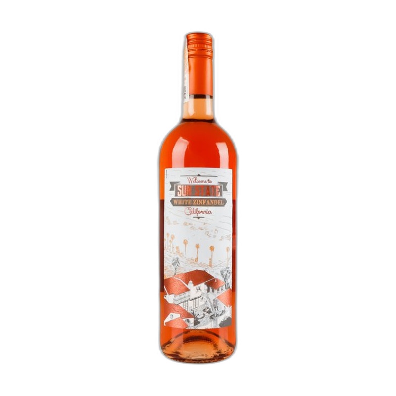 ВИНО SUN STATE WHITE ZINFANDEL РОЗОВОЕ ПОЛУСЛАДКОЕ 12,5% 0,75Л США