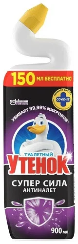 СРЕДСТВО ЧИСТЯЩЕЕ ТУАЛЕТНЫЙ УТЕНОК АНТИНАЛЕТ 900МЛ