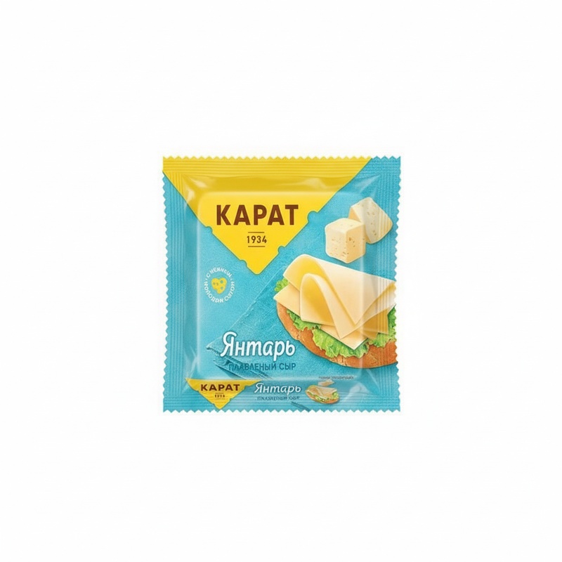 СЫР ПЛАВЛЕНЫЙ ЛОМТИКАМИ КАРАТ ЯНТАРЬ 25% 130Г