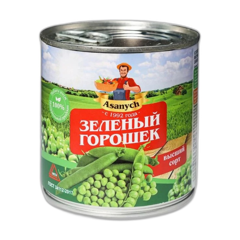 ГОРОШЕК ASANYCH ЗЕЛЕНЫЙ 425МЛ