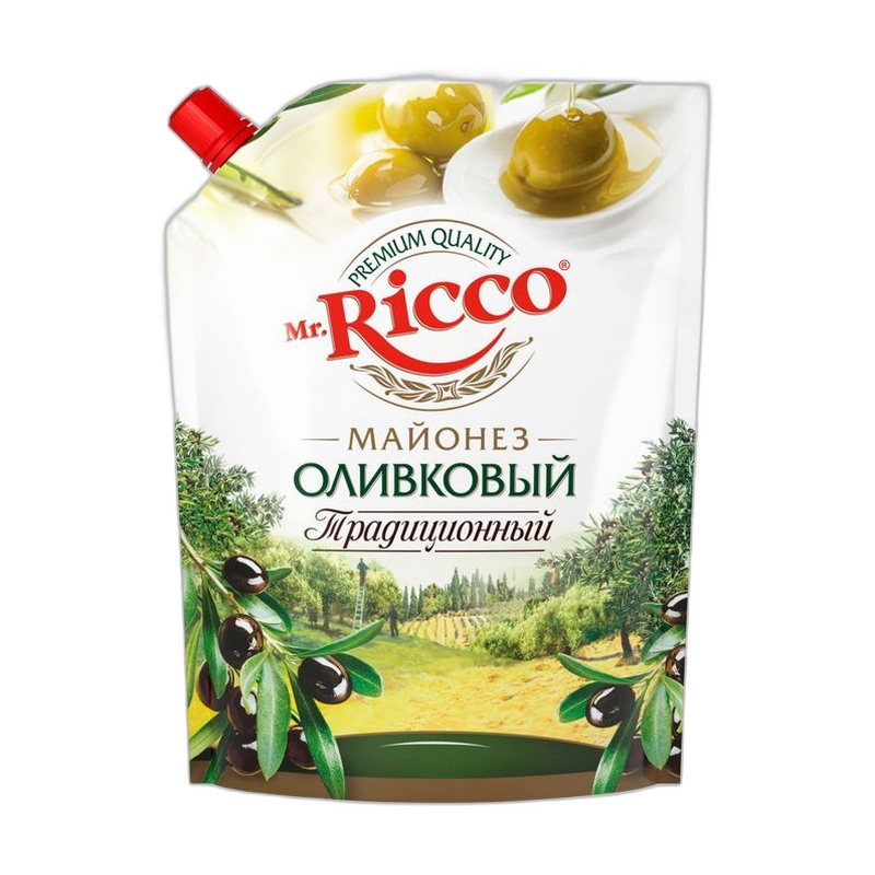 МАЙОНЕЗ MR.RICCO ОЛИВКОВЫЙ ТРАДИЦИОННЫЙ 50% 350МЛ Д/П