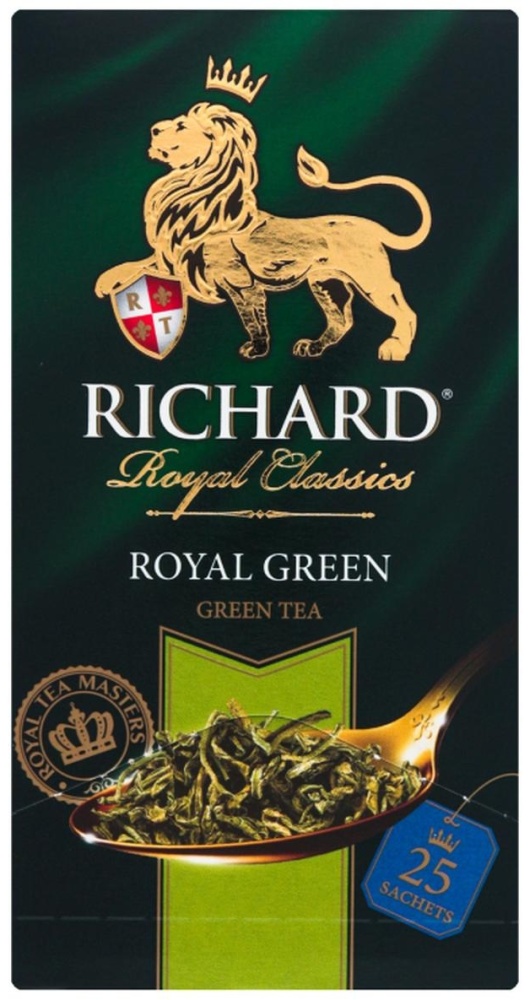 ЧАЙ ЗЕЛЕНЫЙ RICHARD ROYAL GREEN 25 ПАКЕТИКОВ