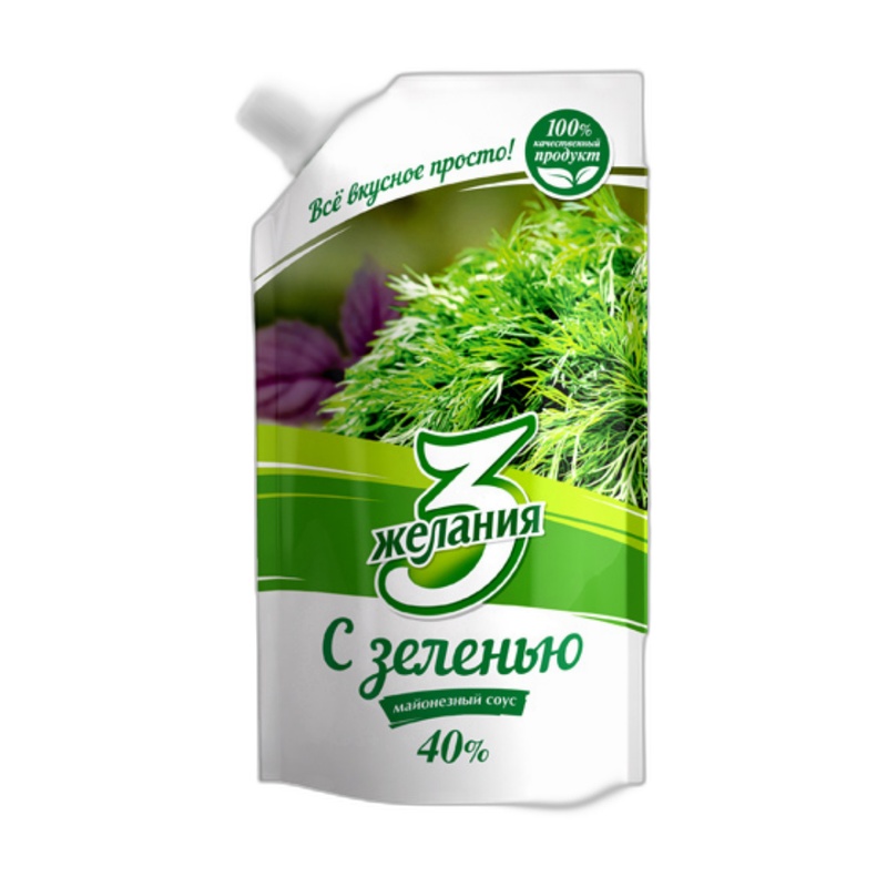 СОУС МАЙОНЕЗНЫЙ 3 ЖЕЛАНИЯ С ЗЕЛЕНЬЮ 380Г Д/П