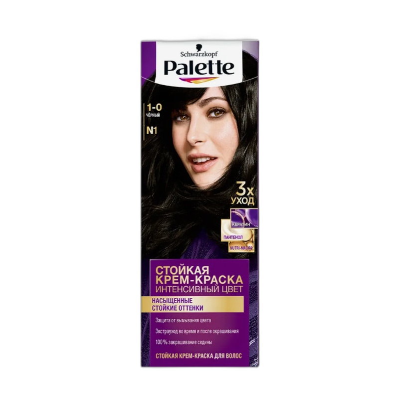 КРАСКА ДЛЯ ВОЛОС PALETTE ICC N1 ЧЕРНЫЙ (NEW)