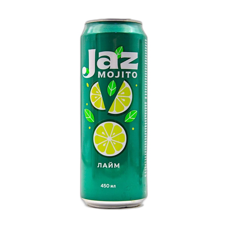 НАПИТОК ГАЗИРОВАННЫЙ JAZ МOJITO ЛАЙМ 0,45Л Ж/Б