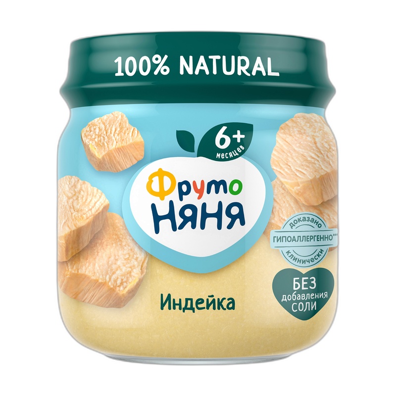 ПЮРЕ ФРУТО НЯНЯ ИНДЕЙКА 80Г СТ/Б