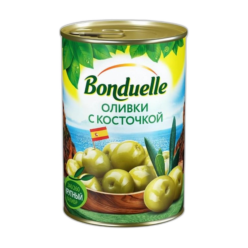 ОЛИВКИ BONDUELLE С КОСТОЧКОЙ 314МЛ