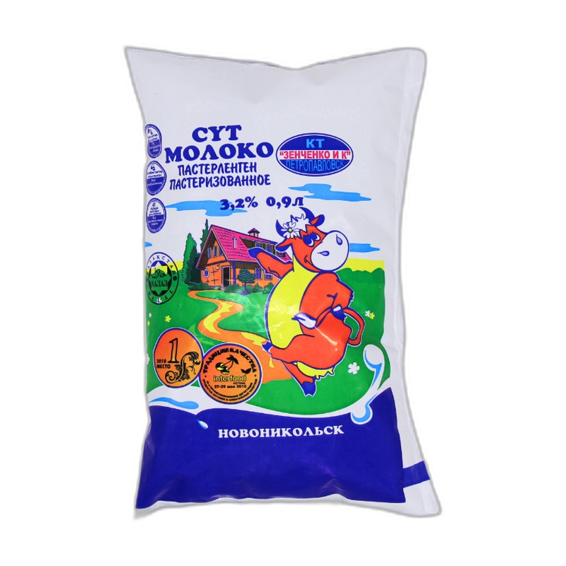 МОЛОКО ЗЕНЧЕНКО 3,2% 0,9Л