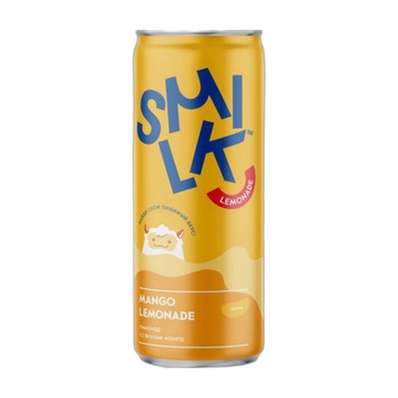 НАПИТОК ГАЗИРОВАННЫЙ SMILK МАНГО 0,33Л Ж/Б
