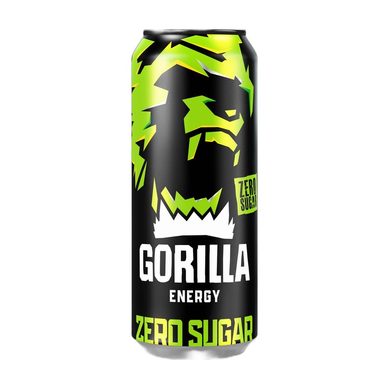 НАПИТОК ЭНЕРГЕТИЧЕСКИЙ GORILLA ZERO SUGAR 0,45Л Ж/Б