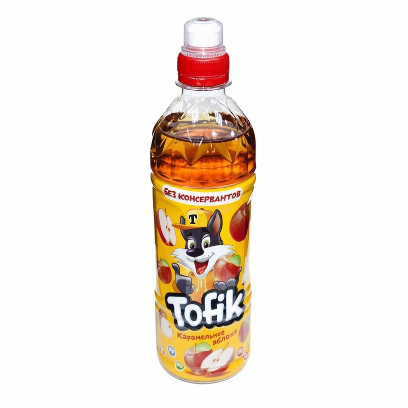НАПИТОК СОКОСОДЕРЖАЩИЙ TOFIK КАРАМЕЛЬНОЕ ЯБЛОКО 0,5Л ПЭТ