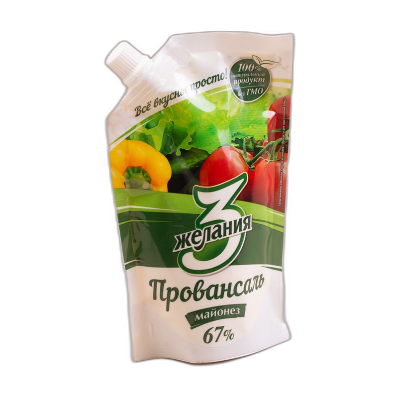 МАЙОНЕЗ 3 ЖЕЛАНИЯ ПРОВАНСАЛЬ 67% 190Г Д/П