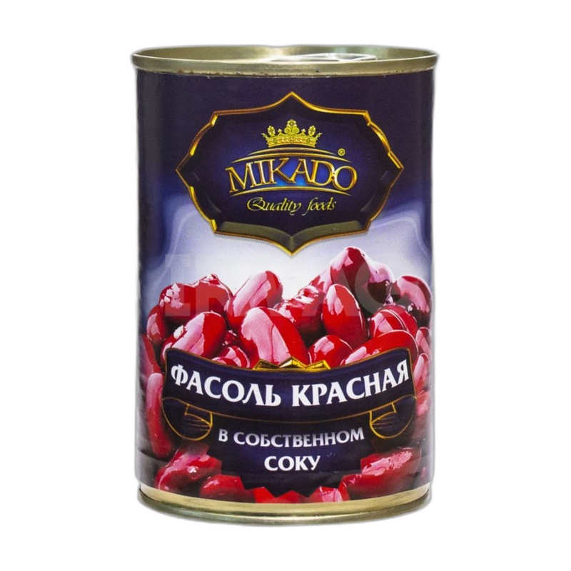 ФАСОЛЬ MIKADO КРАСНАЯ В СОБСТВЕННОМ СОКУ 425МЛ