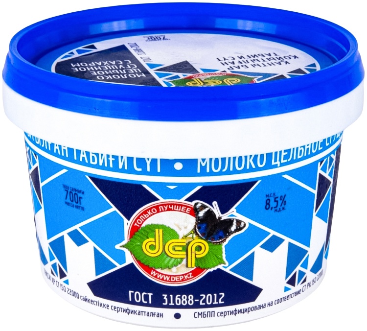 МОЛОКО СГУЩЕННОЕ DEP С САХАРОМ 8,5% 700Г ПЭТ