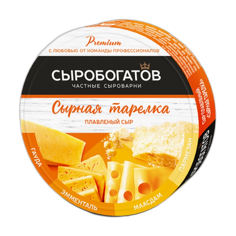 АССОРТИ СЫРНАЯ ТАРЕЛКА СЫР ПЛАВЛЕНЫЙ 50% КРУГ 130 Г