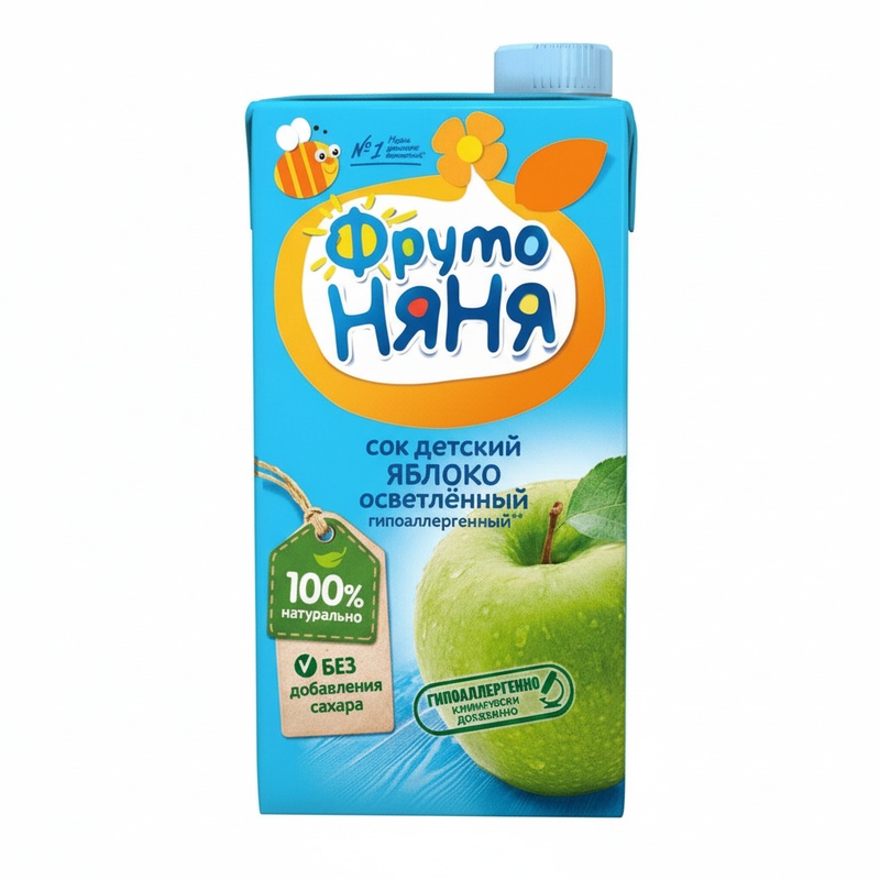 СОК ФРУТО НЯНЯ ЯБЛОКО ОСВЕТЛЕННЫЙ 0,5Л Т/П